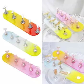 Подставки для практики акрилового нейл-арта, магнитные держатели для типсов, учебные стенды для демонстрации ногтей, держатели для ногтей своими руками синий