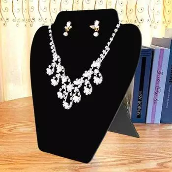 Подставки для сережек Стильный нескользящий картон Элегантный флокированный держатель для ювелирных изделий для дома чёрный