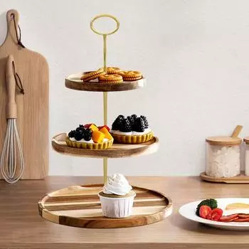Подставки для торта на десертный стол, 3-х уровневые подставки для десерта на праздничный десертный стол, набор для демонстрации овальных многоуровневых подставок для кексов, демонстрация торта оранжевый