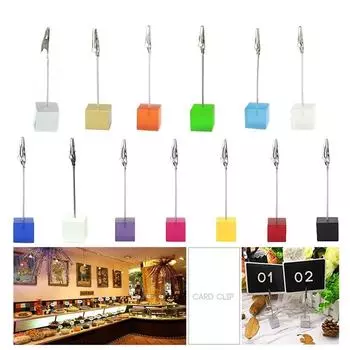 Подставки для заметок с зажимами типа «крокодил» Зажим для заметок Куб Фотозажим Держатели для карточек Держатель для карточек оранжевый