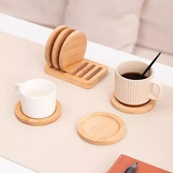 Подставки из бамбука, нескользящие, термостойкие, подставки под чашки, экологически чистые, подставки под чай и кофе, салфетки для дома, кухни, ресторана, бара, офиса A
