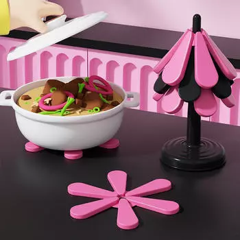 Подставки из силикона в виде дерева для кухни