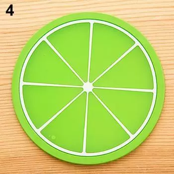 Подставки Креативный коврик для чашек с силикагелем и изоляцией Green Orange