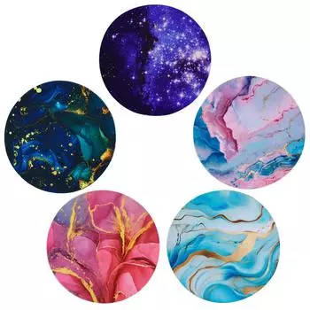 Подставки под автомобиль с мраморным узором, резиновые противоскользящие коврики с изображением звездного неба, модные тканевые коврики для стаканов с водой, кухонные принадлежности, два предмета в наборе