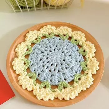 Подставки под букеты роз ручной вязки Модные цветочные подставки для тарелок Декор для домашнего обеденного стола Style 4