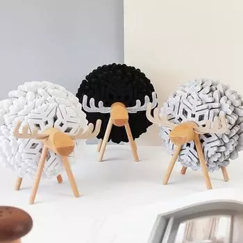 Подставки под чашки с противоскользящим покрытием в форме овцы, изолированные фетровые коврики в виде снежинки, японский стиль, креативный домашний офис, декор, искусство, ремесла, подарок