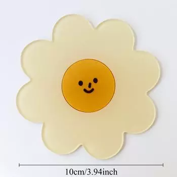 Подставки под цветы Акриловые Водонепроницаемые Теплоизоляционные Противоскользящие Коврики под кофейные чашки Милые цветы Подкладки Кухонная посуда Подкладка Декорация