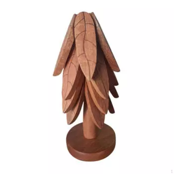 Подставки под елку креативные с держателем деревянные в форме подставки для миски кухонный стол 3 pieces set