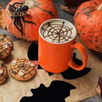 Подставки под летучих мышей Акриловая подставка в форме летучей мыши Декор стола на Хэллоуин Простые в уходе подставки для ежедневного использования Кухни Обеденные столы чёрный