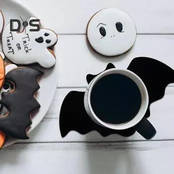 Подставки под летучих мышей Акриловая подставка в форме летучей мыши Декор стола на Хэллоуин Простые в уходе подставки для ежедневного использования Кухни Обеденные столы чёрный