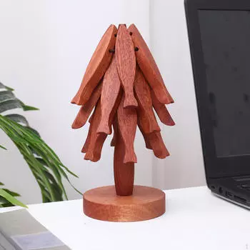 Подставки под напитки Подставка под елку Складная деревянная подставка для посуды для держателей кастрюль Чаши Чайники Тарелки 3 pieces