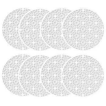 Подставки под стаканы 10 см 10x10x0,4 см 8 шт. в упаковке White