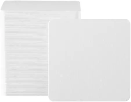 Подставки под стаканы бумажные Matsuyama белые с закругленными углами листы 90/1 мм 1000 белый