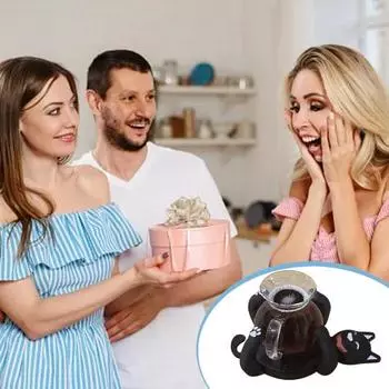 Подставки под стаканы с кошками в виде 3D-принтеров Креативная подставка под стакан с котом для кофе и чая Забавные животные Подставка для чашки Защита стола Подарки для любителей домашних животных серый