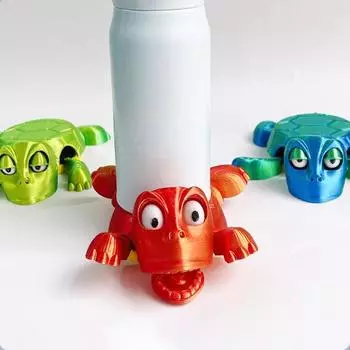 Подставки под стаканы в виде черепахи, напечатанные на 3D-принтере, забавные измельченные подставки под стаканы для напитков, очаровательная черепаха жёлтый/зелёный