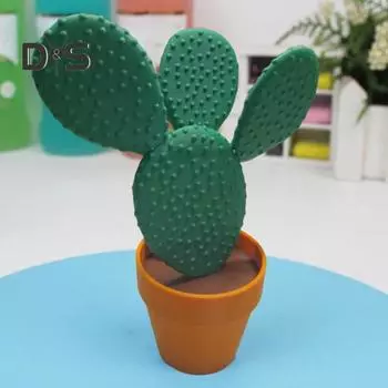 Подставки под стаканы в виде кактусов, набор зеленых подставок с держателем для цветочных горшков, термостойкие подставки под стаканы в виде кактусов для домашнего офиса, бара, декора зелёный