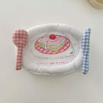 Подставки под торты и салфетки из ткани с милым мультяшным принтом - Декоративные ватные диски для рабочего стола Girly Approx. 11x17 cm