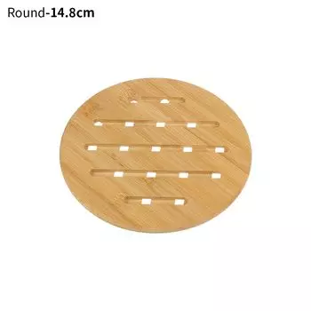 Подставки Теплоизоляция Подставка для посуды Защита от тепла Настольная салфетка Бамбуковая салфетка Подставка для хранения Round-14.8cm