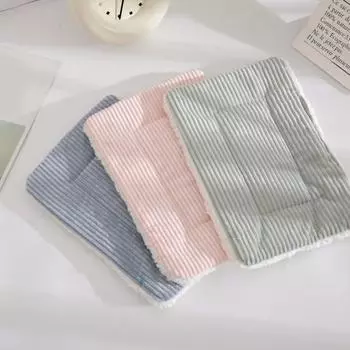 Подстилка для клетки морской свинки, зимняя теплая плюшевая подстилка, коврик для гнезда хомяка, аксессуары для мелких животных: белка, еж, шиншилла, кролик S зелёный