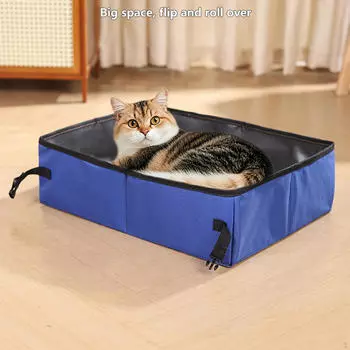 Подстилка для кошек, кошачий туалет, переносная переноска, открытый верх для котят для домашних животных в фургоне Green S