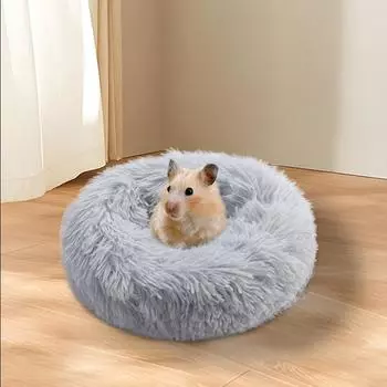 Подстилки для домашних животных Подстилки для маленьких животных Круглое гнездо для хомяка Удобный роскошный диван для сна хомяка коричневый