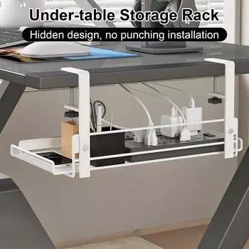 Подстольный лоток для прокладки кабелей без сверления Стальной стол Органайзеры для кабелей Лоток для прокладки проводов Стойка для управления кабелем в доме