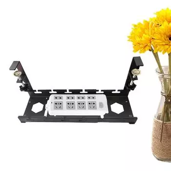 Подстольный лоток для укладки кабелей Выдвижной лоток для проводов Стойка для укладки кабелей без сверления Прочный органайзер для компьютерных шнуров