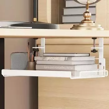 Подстольный стеллаж для хранения вещей без сверления Органайзеры для кабелей на рабочем столе Лоток для проводов Органайзер для удлинителя