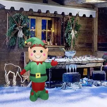 Подсвеченный рождественский эльф, рождественский эльф, декор для двора, фигурка эльфа-помощника Санты, рождественское украшение, подарок EU Plug