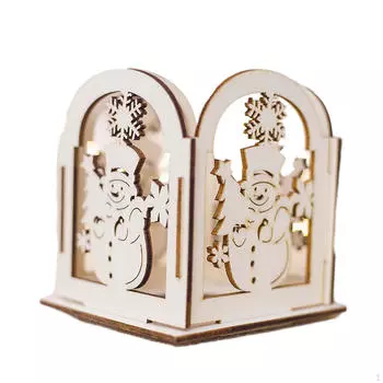 Подсвечник, центральный элемент, подсвечник, деревянные подставки для рождественских подарков snowman