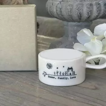 Подсвечник для чайной чашки с ручкой - Good Friends Light Up The World Керамические подсвечники для свечей Отличный подарок для лучших друзей 05