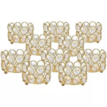 Подсвечник для чайной свечи, чаша для украшения дома, центральные светильники для свадебного стола, упаковка из 10 шт.