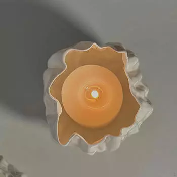 Подсвечник для чайной свечи, керамический декор для гостиной, декоративное украшение для праздничной вечеринки