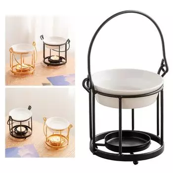 Подсвечник для чайной свечи, переносная клетка, черная креативная ароматерапевтическая печь, лампа для нагрева эфирных масел, бытовая лампа для плавления воска