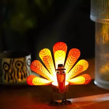 Подсвечник для чайной свечи Yousheng в виде индейки на День благодарения, подставка для свечей, металлический подсвечник, настольное украшение, центральный элемент праздничного стола