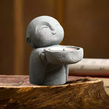 Подсвечник для чая, статуя Будды, подсвечник, свеча, каминный стол, центральный канделябр для