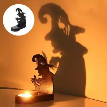 Подсвечник для Хэллоуина, уникальный теневой декор, подсвечники для чая, настольный подсвечник, центральный элемент, реквизит с жуткой атмосферой D