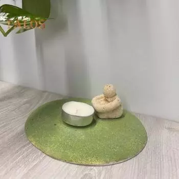 Подсвечник для свечей на пять персон на лужайке, подставка для чайных свечей, согревающая пламя, подсвечник из смолы, украшение A