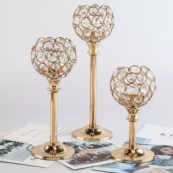 Подсвечник из хрусталя, современный подсвечник для чайных свечей, подставка для свечей на рождественскую вечеринку, украшение для свадебного обеденного стола