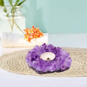 Подсвечник из камня, практичная подставка для настольной вечеринки в столовой