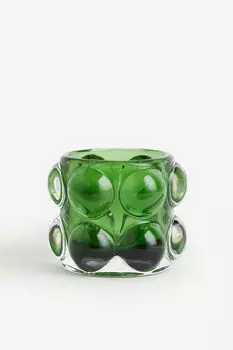 Подсвечник из пузырькового стекла