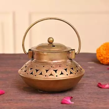Подсвечник из железа Degchi Dhoop и антикварные предметы, подсвечник для чайных свечей, элегантный металлический подсвечник Degchi Handi для домашнего декора золотистый