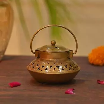 Подсвечник из железа Degchi Dhoop и антикварные предметы, подсвечник для чайных свечей, элегантный металлический подсвечник Degchi Handi для домашнего декора золотистый