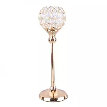 Подсвечник из золотого хрусталя, полый минималистский изысканный подсвечник из хрусталя для свадебной вечеринки