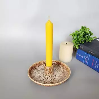 Подсвечник керамический простой модный креативный матовый глазурь большой корпус керамический подсвечник скандинавский тренд декоративный подсвечник Kiln Candlestick - Red