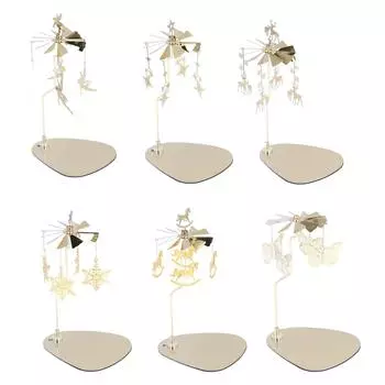 Подсвечник круглый треугольный поднос романтический европейский вращающийся из нержавеющей стали ароматерапия ветер Snowflake