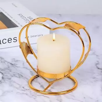Подсвечник Love 1шт кованый металлический ароматизированная свеча романтические свадебные украшения гостиная обеденный стол ужин при свечах золотистый