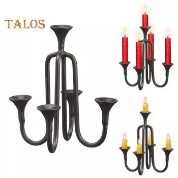 Подсвечник на елку, пластиковый подсвечник, украшение на рождественскую елку, коническая подставка для свечей на рождественскую свадьбу, домашний дисплей для вечеринки чёрный