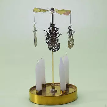 Подсвечник на подносе для рождественских праздников snowman pattern