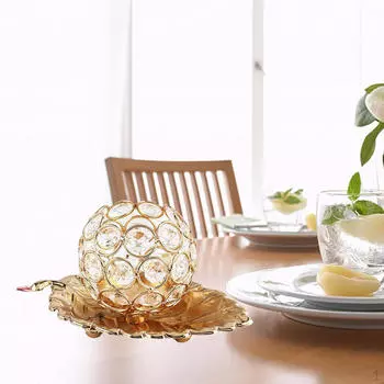 Подсвечник Настольный канделябр Tealight с подносом Декоративные украшения для юбилейного праздника золотой